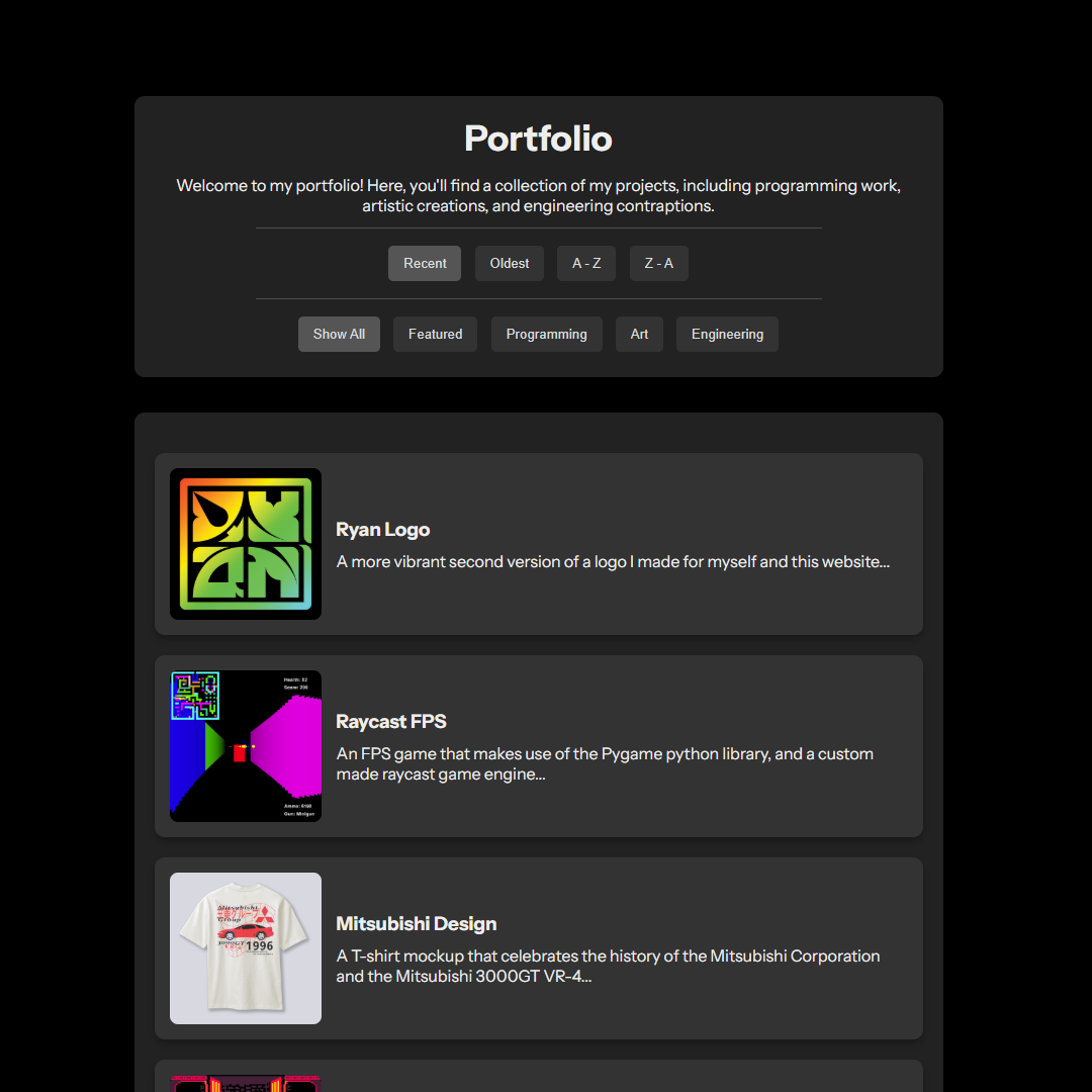 Website V3 - Ryan Griffith